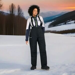 Ski-Doo Vasa Highpants Snowmobile Bib Womens Black Insulated Pants Suspenders S